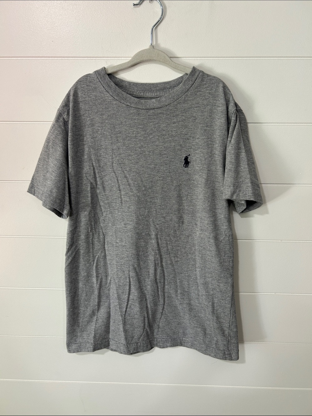 Polo by Ralph Lauren Heather Gray Short-Sleeve Small (8) Crewneck Tee